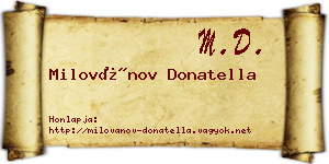 Milovánov Donatella névjegykártya